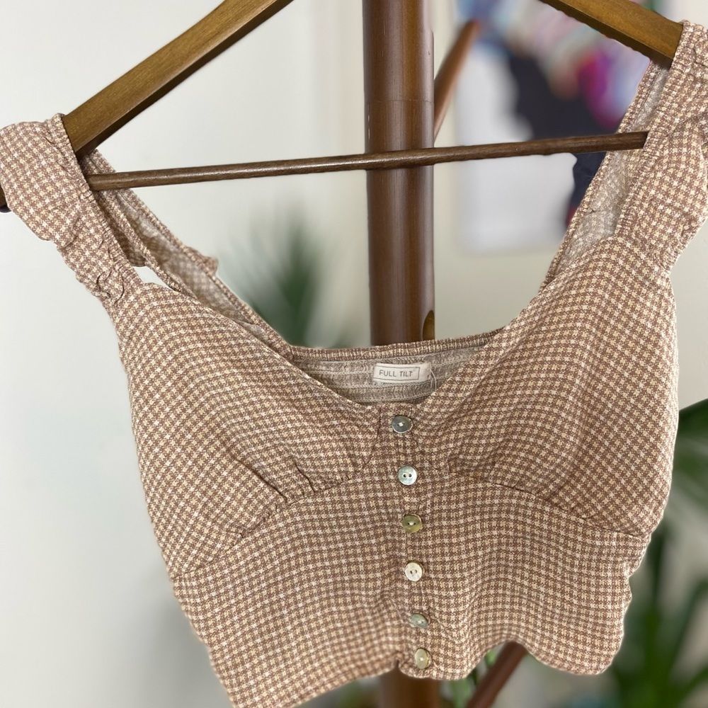 Full Tilt Sweetheart neck peasant cottage crop bralette size s